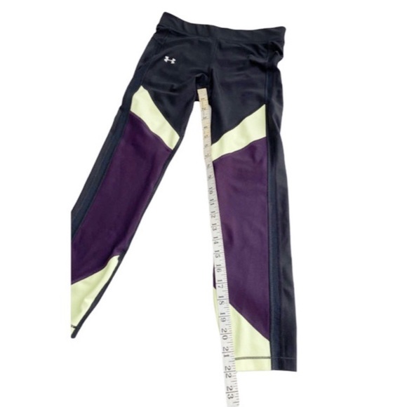 Under Armour Heat Gear Colorblock Cropped Athletic Leggings, Size Small* - Picture 12 of 15